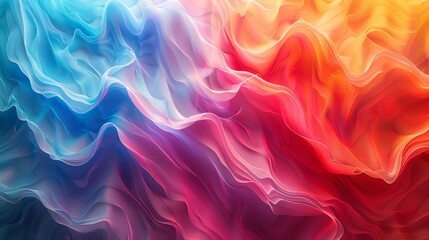 Obraz premium Gradient Art Visual Harmony: A 3D illustration demonstrating the visual harmony achieved through gradient art