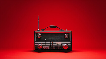 a black and silver radio