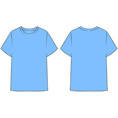 light blue tshirt mockup illustration