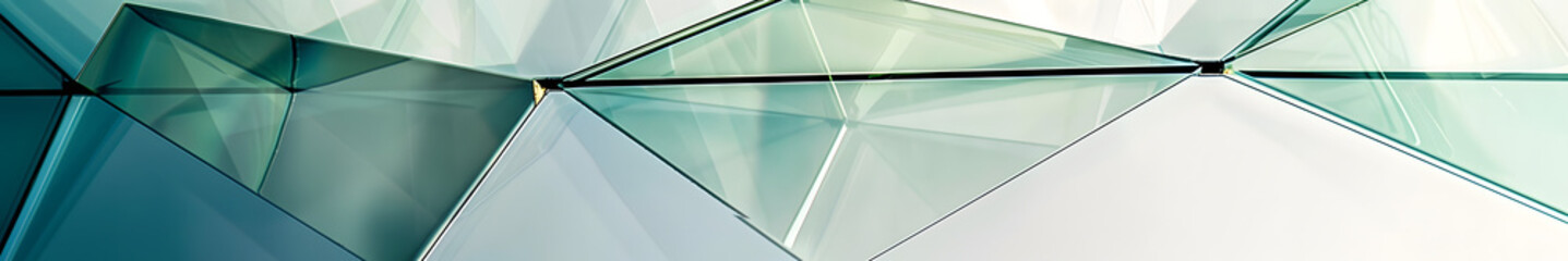 wallpaper geometric glass texture, light green and light sky, large glass frosted transparent texture