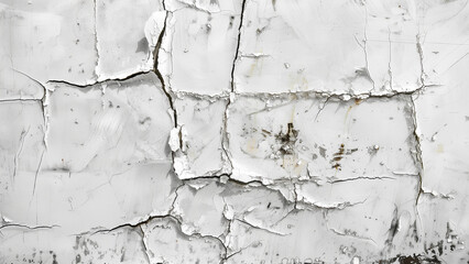 Obraz premium Shattered Purity: White Grunge Background with Glass Cracks