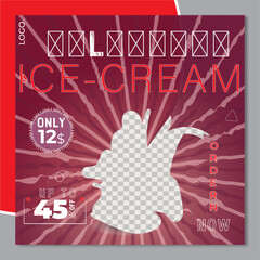 Restaurant social media square banner template for business promotion
