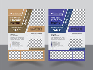 Elegant real state flyer template.