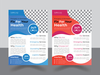 Modern medical flyer design.