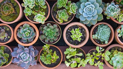 a diverse collection of succulents, showcasing their unique shapes and vibrant colors.