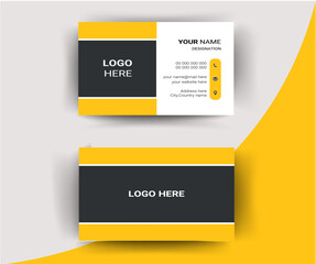 Creative and clean corporate business card template. Vector illustration. 