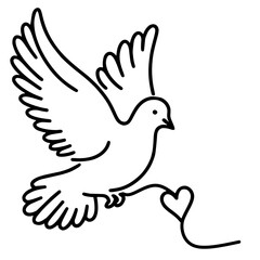 dove of peace lineart