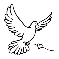 dove of peace lineart