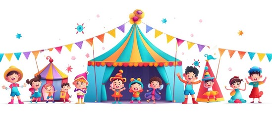 Vibrant Childrens Performance A D of a Circus Scene