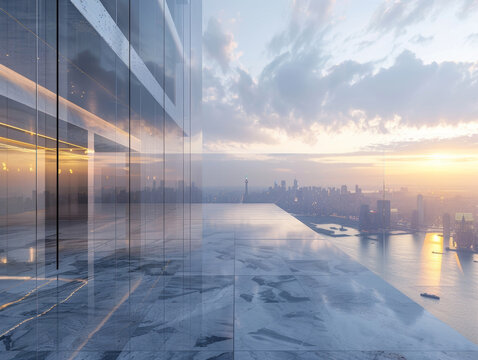 view from prospective glass in building 