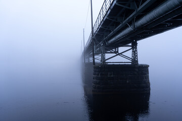 bridge in the fog