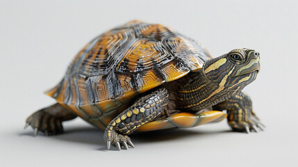 Fototapeta premium 3D rendering of a playful puppy on a white background