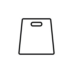 shopping bag outline icon, simple vector design.