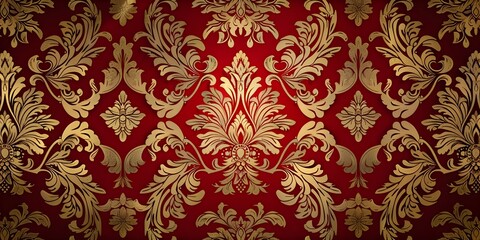 Exquisite Damask Flourish Regal and Luxurious Ornate Pattern Backdrop