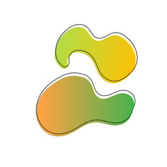 Colored abstract shapes