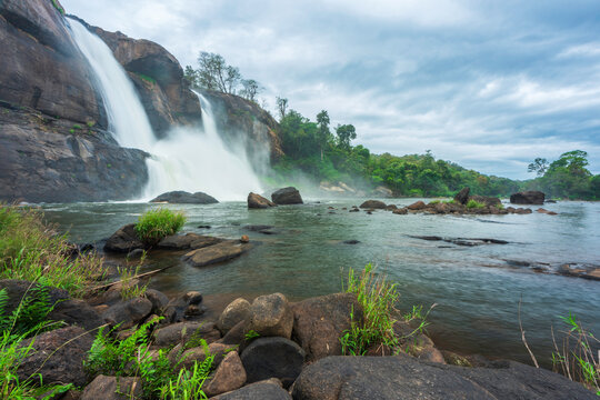 waterfall in the mountains