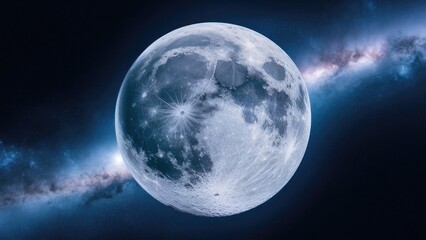 Full Moon Against Dark Space