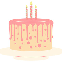 Birthday Cake Vector Illustration