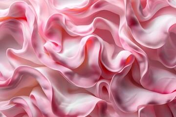 Obraz premium Elegant Pink Satin Fabric Waves Texture