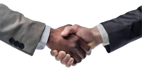 Obraz premium Businessmen Handshake Isolated On Transparent Background