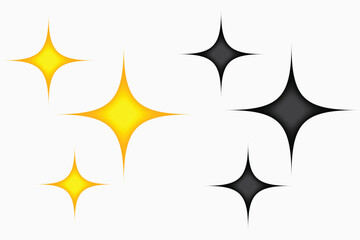 Sparkle star icons. Shine icons. Stars sparkles vector