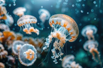 photo of jellyfish in the water - Powered by Adobe