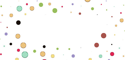  Colorful confetti on white background