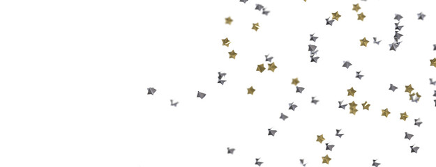 Enchanted Galaxy: Experience the Splendor of a 3D Gold Stars Shower