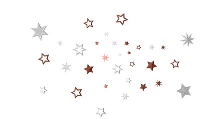 Twinkling Christmas Descent: Striking 3D Illustration Showcasing Falling Festive Twinkling Stars