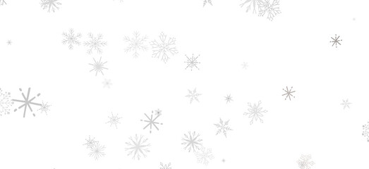 Snowflake Whirlwind: Exquisite 3D Illustration of Descending Christmas Snowflakes in Motion