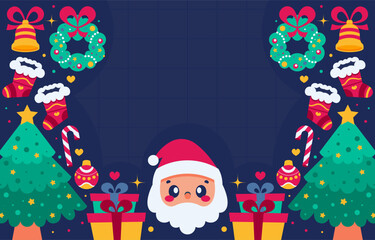 Christmas with navy background vector illustration