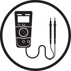 Multimeter, voltage, voltage meter vector illustration icon