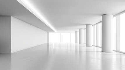 Clean white space with a large empty area and a smooth background.