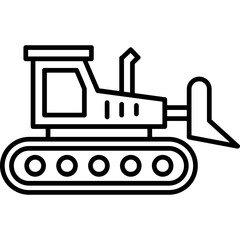 Obraz premium Bulldozer Icon