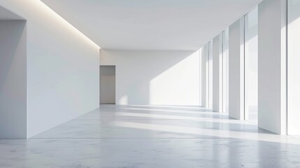 Clean white space with a large empty area and a smooth background.