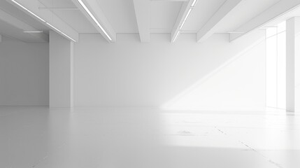 Clean white space with a large empty area and a smooth background.