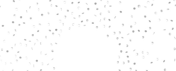Glittering silver  confetti png. Glittering silver  confetti falls from above on transparent background. Celebrate festivals.