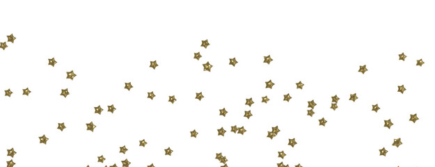 Holiday golden decoration, glitter frame isolated -