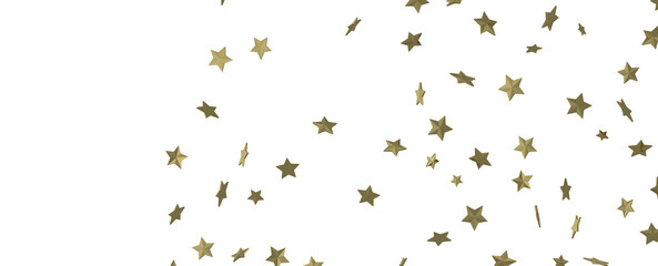 Heavenly Showers: 3D Gold Stars Rain Illustration Transcends Imagination