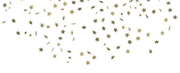 Dazzling 3D Illustration: Witness a Downpour of Golden Stars