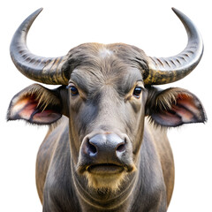 Fototapeta premium thai buffalo, front view isolated on background
