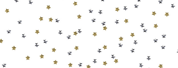 Twinkling Yuletide Skies: Breathtaking 3D Illustration of Falling Christmas Starlights