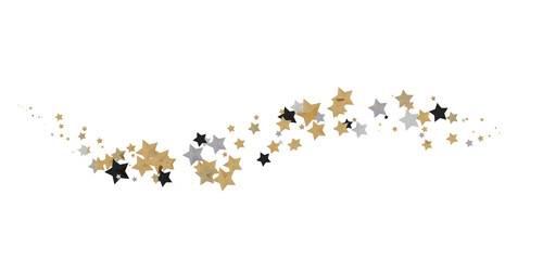 Enchanted Galaxy: Experience the Splendor of a 3D Gold Stars Shower