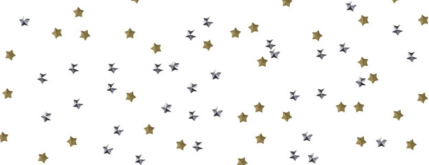 Heavenly Showers: 3D Gold Stars Rain Illustration Transcends Imagination
