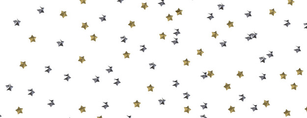 Celestial Christmas Symphony: Enthralling 3D Illustration of Falling Holiday Starbursts