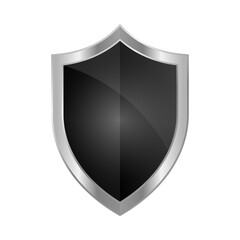 Shield. Protection and Safety Concept. Vector Illustration Isolated on White Background. 