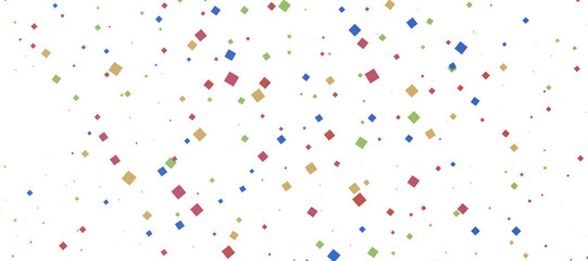  Colorful confetti on white background