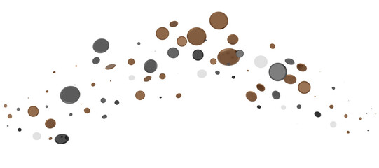 Radiant Festivity: Spectacular 3D Illustration Showcasing Radiating gold Confetti