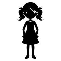 silhouette of a toddler girl