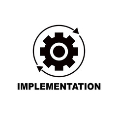 Implementation icon. Trendy modern flat vector implementation icon on white background from general collection, vector illustration
